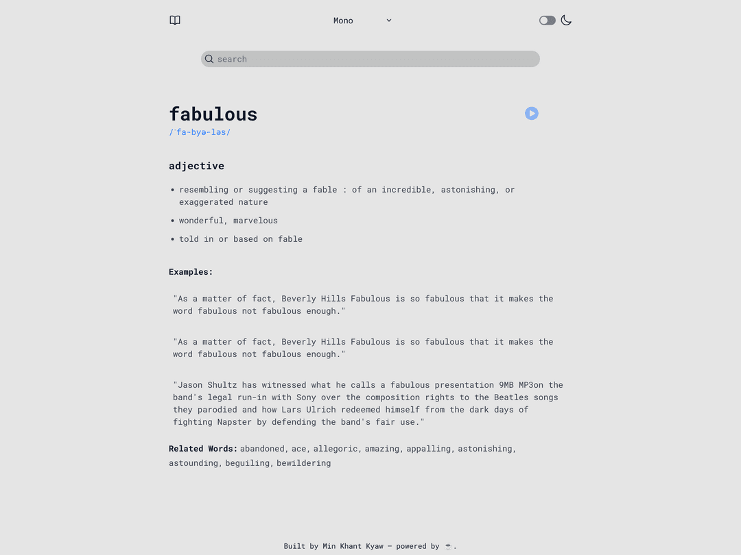 web-dictionary-website